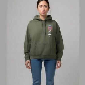 Airborne Army Green Hoodie - Size Small/Medium